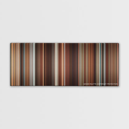 Dan in Real Life color palette canvas print: thousands of thin vertical stripes of color