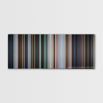 Shazam! color palette canvas print: thousands of thin vertical stripes of color