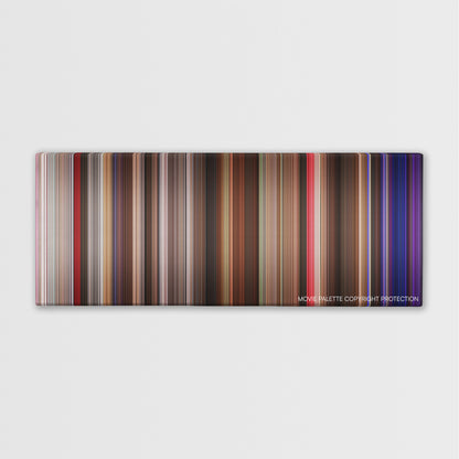 Music and Lyrics color palette canvas print: thousands of thin vertical stripes of color