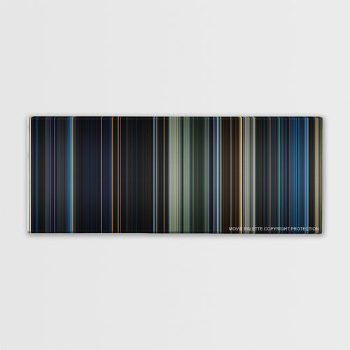 Terminator Genisys movie barcode canvas print, the whole film as stripes of color