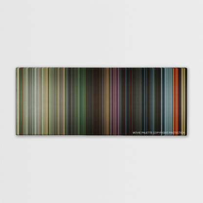 The World's End color palette canvas print: thousands of thin vertical stripes of color