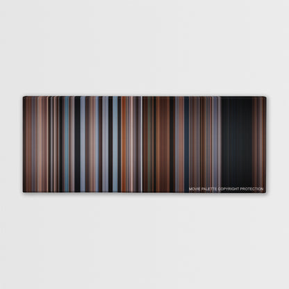 The Accountant color palette canvas print: thousands of thin vertical stripes of color