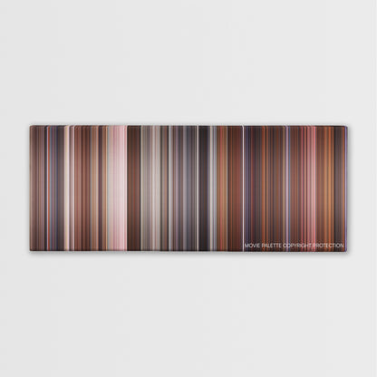 Naked Gun 33 1/3: The Final Insult color palette canvas print: thousands of thin vertical stripes of color