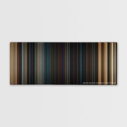 Fast & Furious color palette canvas print: thousands of thin vertical stripes of color