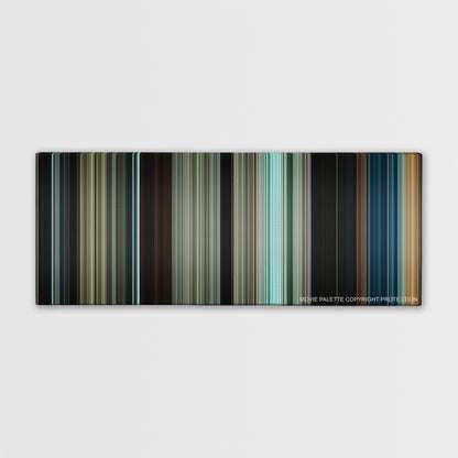 Pirates of the Caribbean: Dead Men Tell No Tales color palette canvas print: thousands of thin vertical stripes of color