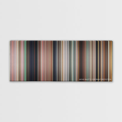 The Final Destination color palette canvas print: thousands of thin vertical stripes of color