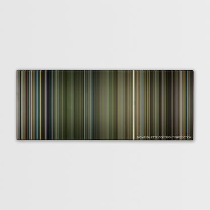 Lone Survivor color palette canvas print: thousands of thin vertical stripes of color