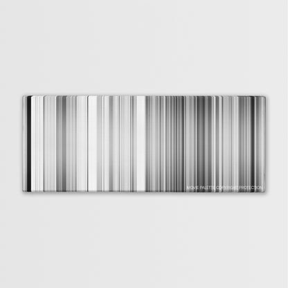 Wild Strawberries color palette canvas print: thousands of thin vertical stripes of color