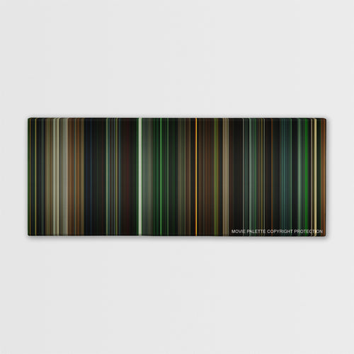 Green Lantern color palette canvas print: thousands of thin vertical stripes of color