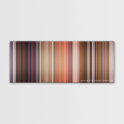 Bedazzled color palette canvas print: thousands of thin vertical stripes of color
