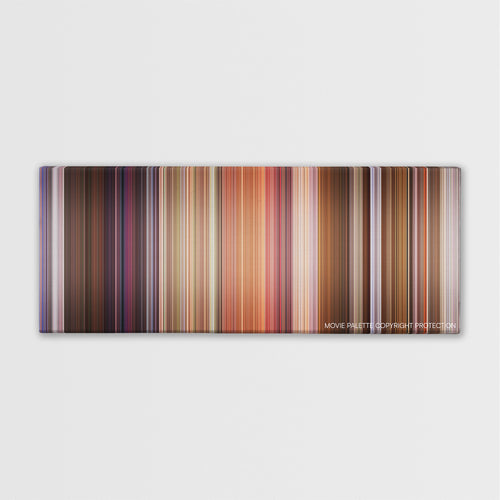 Bedazzled color palette canvas print: thousands of thin vertical stripes of color