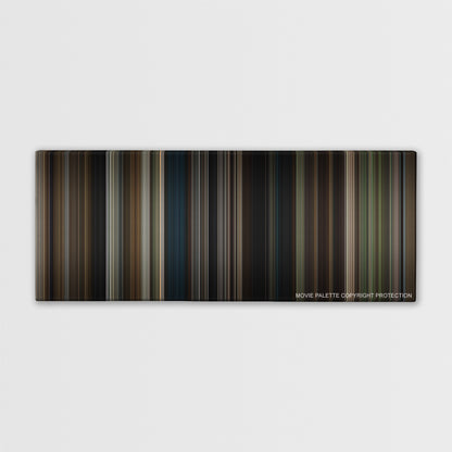 Gone Baby Gone color palette canvas print: thousands of thin vertical stripes of color