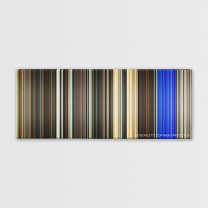 Running Scared color palette canvas print: thousands of thin vertical stripes of color