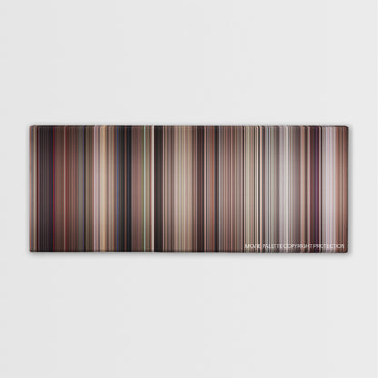 The Man with the Golden Gun color palette canvas print: thousands of thin vertical stripes of color