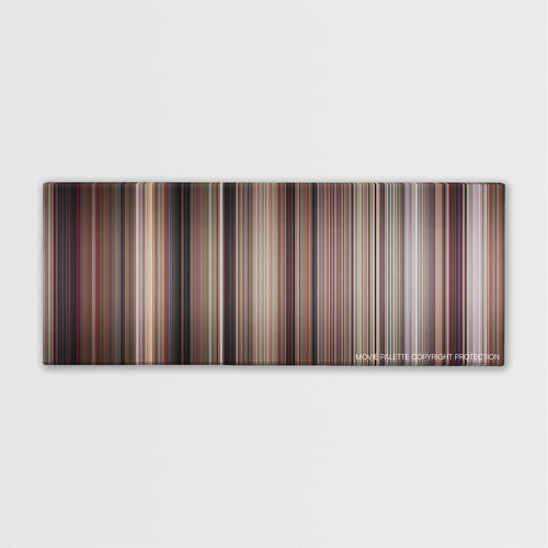 The Man with the Golden Gun color palette canvas print: thousands of thin vertical stripes of color