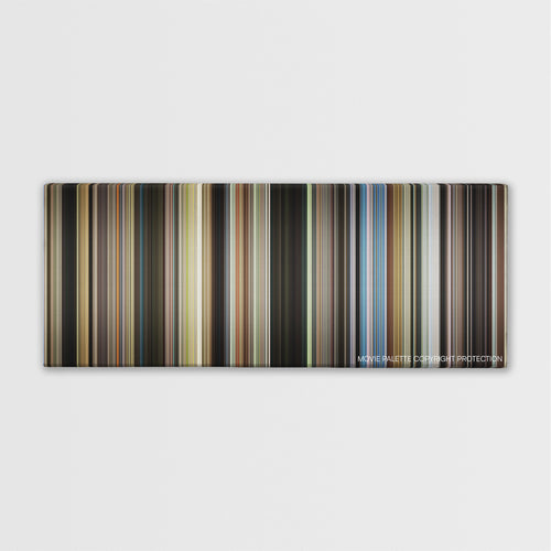St. Vincent color palette canvas print: thousands of thin vertical stripes of color