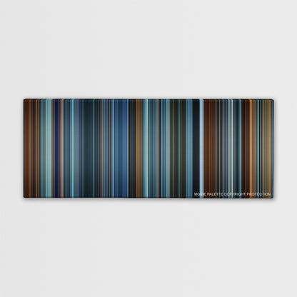 Red Dragon color palette canvas print: thousands of thin vertical stripes of color