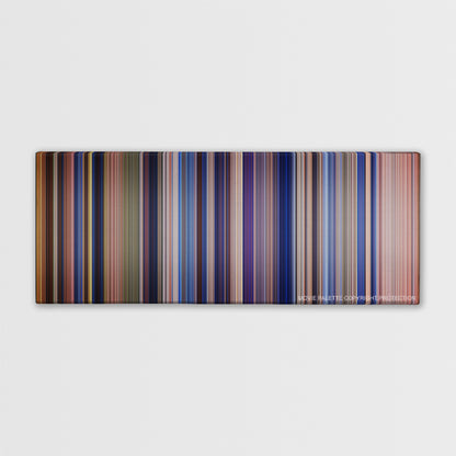 The Patriot color palette canvas print: thousands of thin vertical stripes of color
