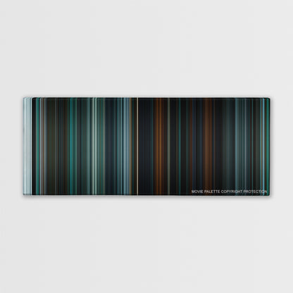 Alien: Covenant color palette canvas print: thousands of thin vertical stripes of color