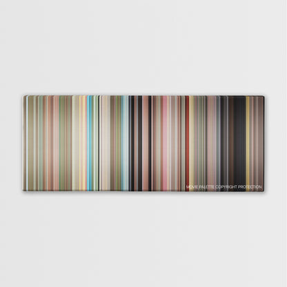 Super Troopers color palette canvas print: thousands of thin vertical stripes of color