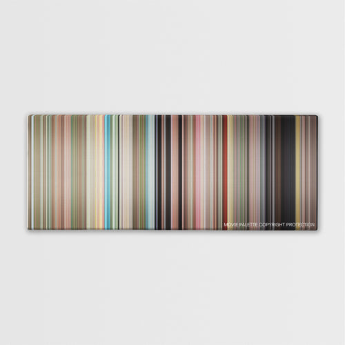 Super Troopers color palette canvas print: thousands of thin vertical stripes of color