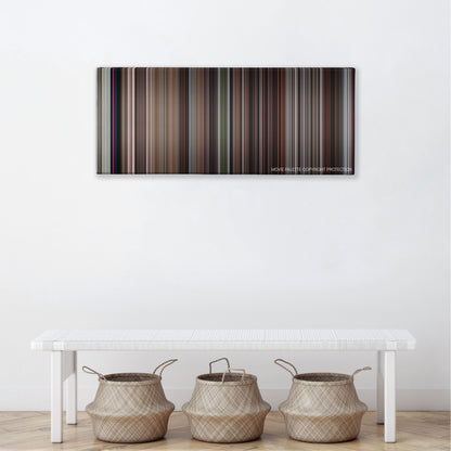 Octopussy color palette canvas above a white bench with three woven baskets