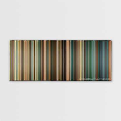 Kick-Ass 2 color palette canvas print: thousands of thin vertical stripes of color