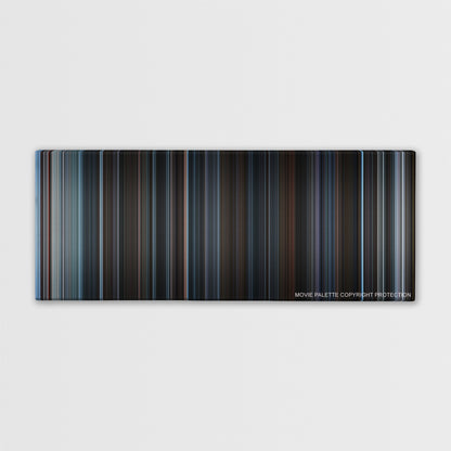 Enemy at the Gates color palette canvas print: thousands of thin vertical stripes of color