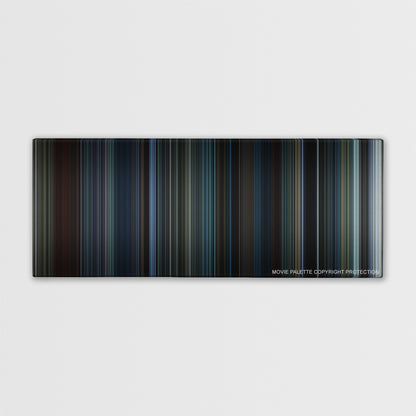 The Adjustment Bureau color palette canvas print: thousands of thin vertical stripes of color