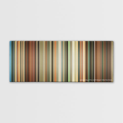 Never Back Down color palette canvas print: thousands of thin vertical stripes of color