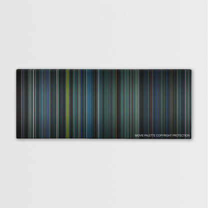 The Cloverfield Paradox color palette canvas print: thousands of thin vertical stripes of color