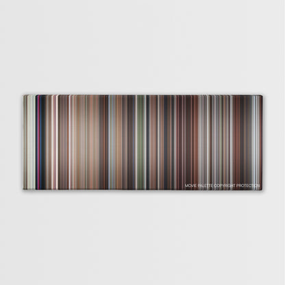Octopussy color palette canvas print: thousands of thin vertical stripes of color