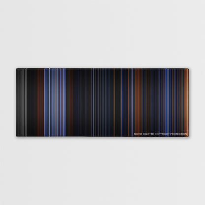 Van Helsing color palette canvas print: thousands of thin vertical stripes of color