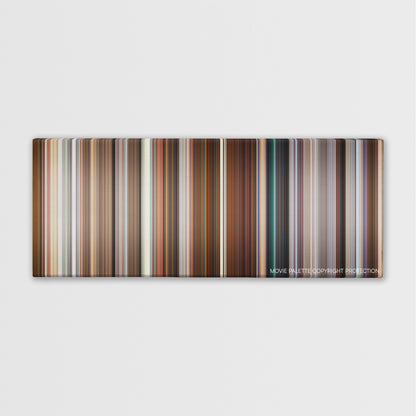 Long Shot color palette canvas print: thousands of thin vertical stripes of color