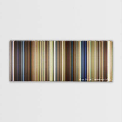 Leap Year color palette canvas print: thousands of thin vertical stripes of color
