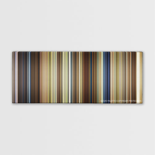 Leap Year color palette canvas print: thousands of thin vertical stripes of color