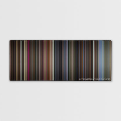 The Gentlemen color palette canvas print: thousands of thin vertical stripes of color