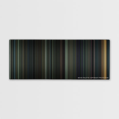 Dark Shadows color palette canvas print: thousands of thin vertical stripes of color