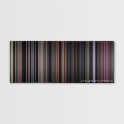 Creed color palette canvas print: thousands of thin vertical stripes of color