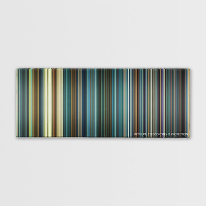 Geostorm color palette canvas print: thousands of thin vertical stripes of color