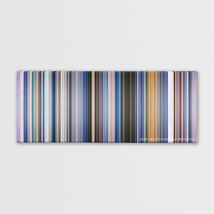 The Cell color palette canvas print: thousands of thin vertical stripes of color