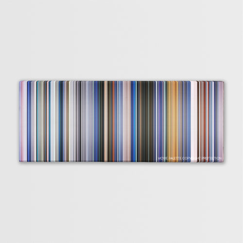 The Cell color palette canvas print: thousands of thin vertical stripes of color