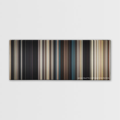 Paper Towns color palette canvas print: thousands of thin vertical stripes of color