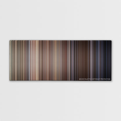 Dog Day Afternoon color palette canvas print: thousands of thin vertical stripes of color