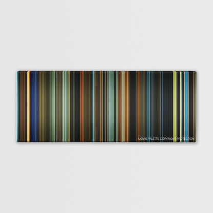 The Last Witch Hunter color palette canvas print: thousands of thin vertical stripes of color