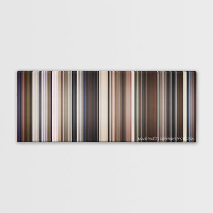 Inherent Vice color palette canvas print: thousands of thin vertical stripes of color