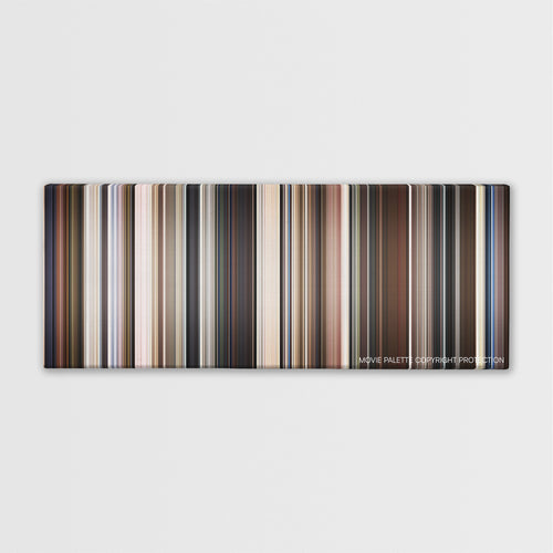 Inherent Vice color palette canvas print: thousands of thin vertical stripes of color