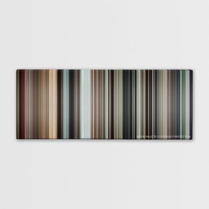 Grave of the Fireflies color palette canvas print: thousands of thin vertical stripes of color
