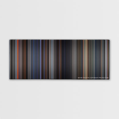 GoldenEye color palette canvas print: thousands of thin vertical stripes of color