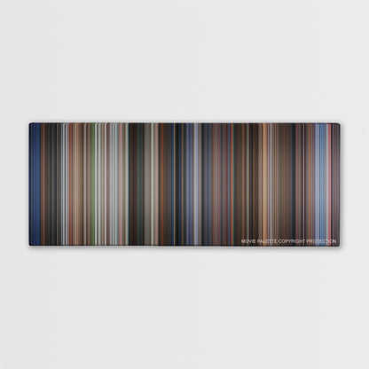 Rush Hour color palette canvas print: thousands of thin vertical stripes of color